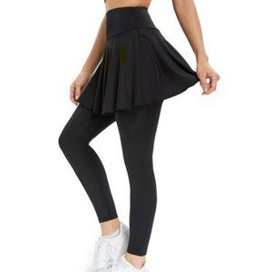 Skirted Leggings with Side Pockets Yoga / Tennis Pants | Black | Size XXL | NWT
